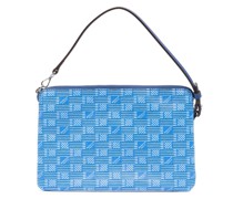 Clutch mit Monogramm-Print