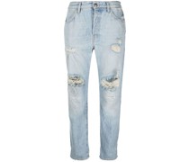 Gerade Jeans im Distressed-Look