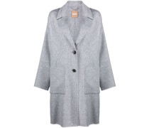 single-breasted button-fastening coat
