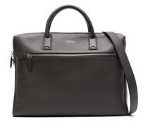 grained leather briefcase