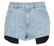 Jeans-Shorts mit Einsätzen