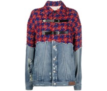 Jeansjacke im Patchwork-Look