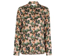 floral-print silk-blend shirt