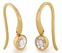18kt vergoldete Wire Ohrringe mit Diamanten