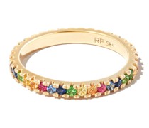 14kt Gelbgoldring mit Saphiren