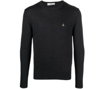 Fein gestrickter Pullover mit Logo