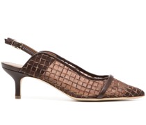 Kitten-Heel-Pumps mit Slingback-Riemen