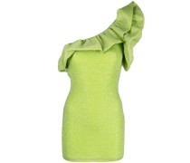 Schulterfreies Kleid mit Rüschenborte
