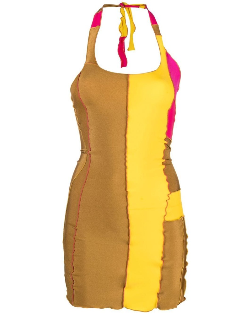 sherris Damen Kleid im Patchwork-Look