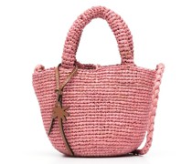 mini raffia tote bag