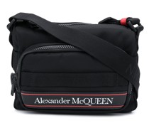 Schultertasche mit Logo-Print