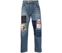 Cropped-Hose mit Patches