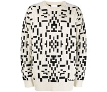 Jacquard-Sweatshirt mit geometrischem Print