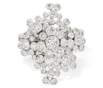 18kt Marguerite Weißgoldring mit Diamanten