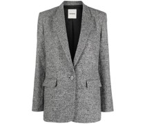 Einreihiger Blazer mit Hahnentrittmuster