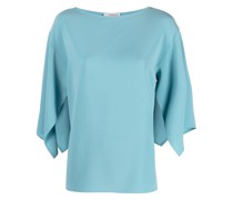 Bluse mit drapierten Ärmeln