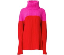 Rollkragenpullover in Colour-Block-Optik