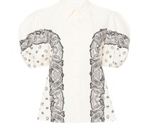 bandana-print cotton blouse