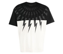 T-Shirt mit Blitz-Print