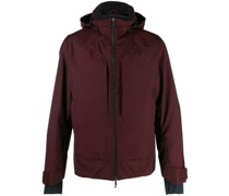 logo-print zip-up hooded jacket