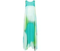 Elena abstract-pattern silk dress