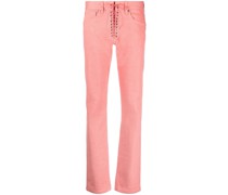 Gerade Jeans mit Schnürung