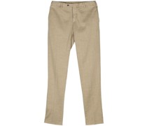 mid-rise linen blend chinos