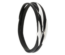 'Arc' Armband aus Leder und Silber