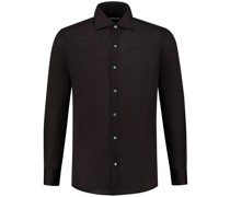 buttoned-up linen shirt