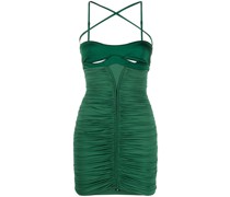 Gerafftes Kleid mit Cut-Out