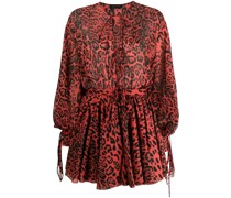 Minikleid mit Leoparden-Print
