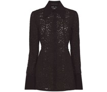floral-lace detail shirt