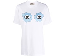 T-Shirt mit Augen-Print