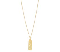 18kt Maison Tag Gelbgoldhalskette mit Diamanten