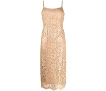Midikleid mit floraler Spitze
