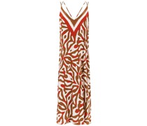 Vestido Decote V Estampado Kalahari Midikleid