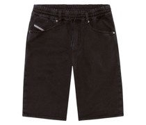 Schmale Jeans-Shorts mit Kordelzug
