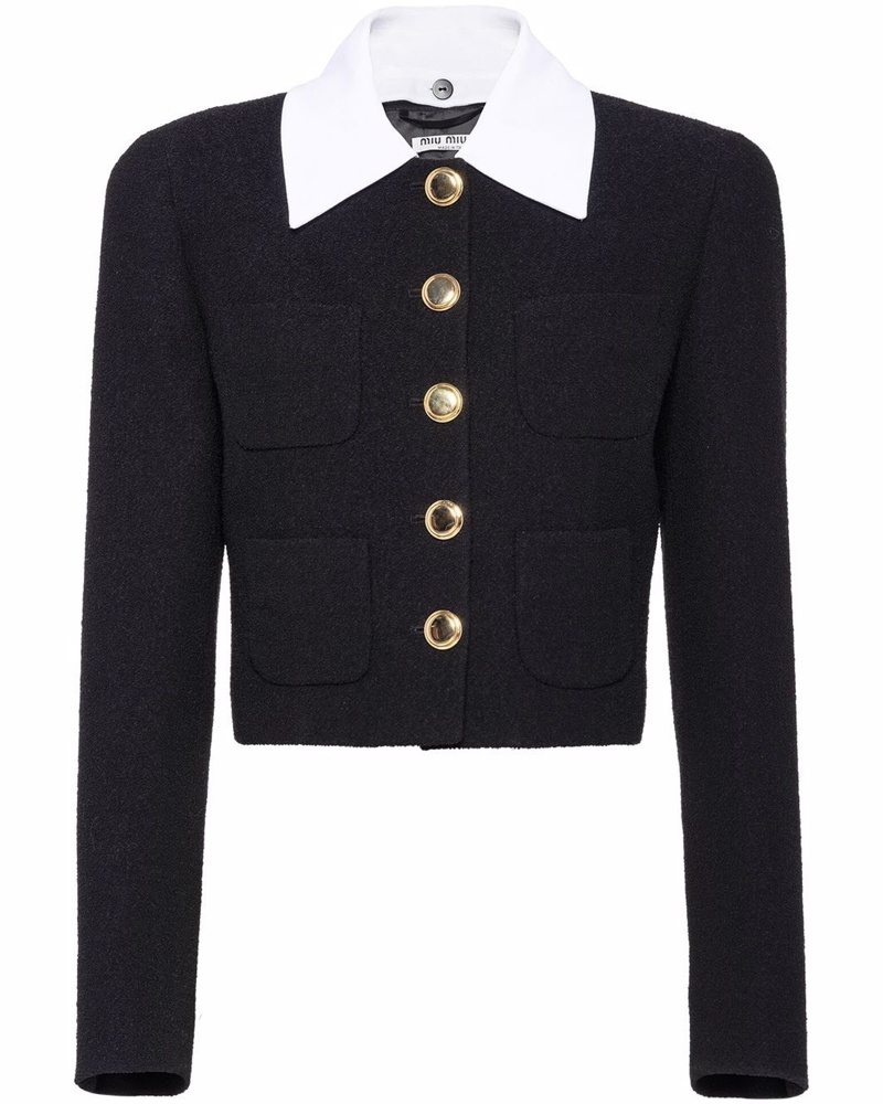 Miu Miu Damen Jacke mit Knöpfen