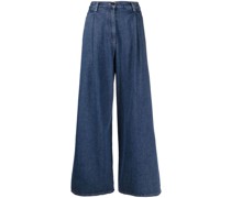 Weite Jeans mit hohem Bund