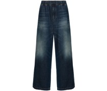 Weite Jeans mit elastischem Bund
