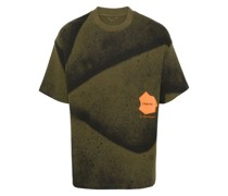 Waffle T-Shirt mit Logo-Print