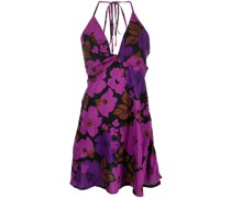 Manava floral-print mini dress