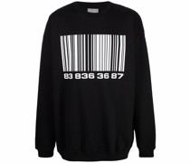 Sweatshirt mit Barcode-Print