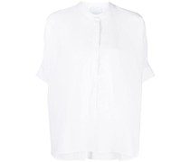 short-sleeve linen-blend shirt