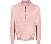 Lederjacke mit Logo-Anhänger