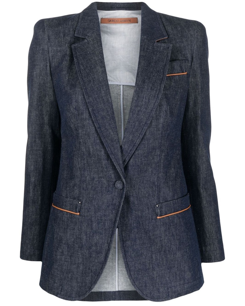 Giorgio Armani Damen Einreihiger Jeansblazer