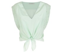 Bruna Seidenbluse mit Knoten