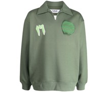 Sweatshirt mit Poloshirtkragen