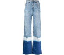 Gerade Jeans mit Ombré-Effekt