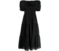 Schulterfreies Loren Midikleid
